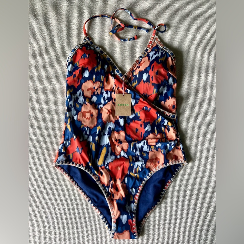Boden Crochet Trim Swimsuit
